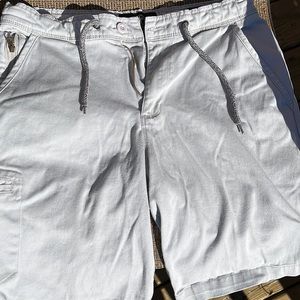 Grey casual men’s khaki shorts